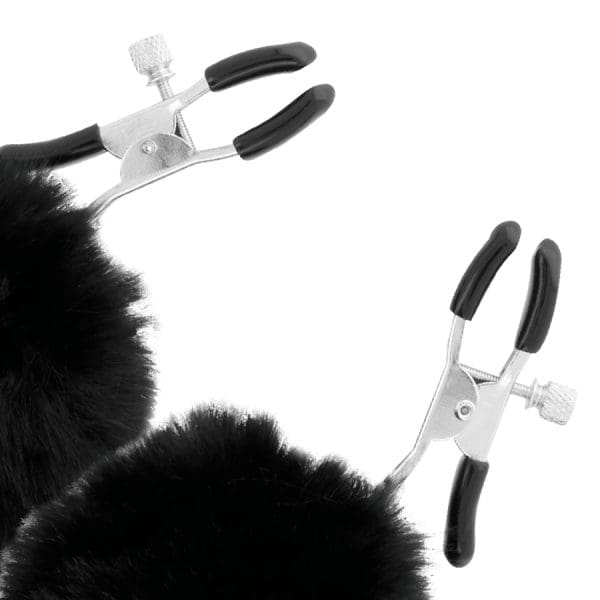 DARKNESS - NIPPLE CLAMPS WITH POM POMS 1 3